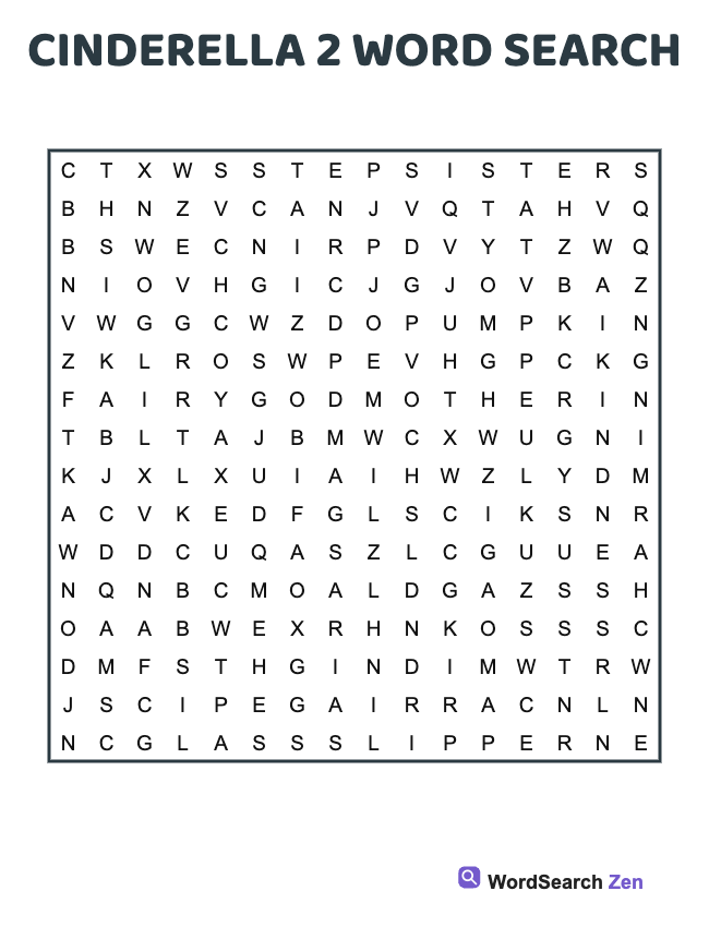 Cinderella 2 Word Search