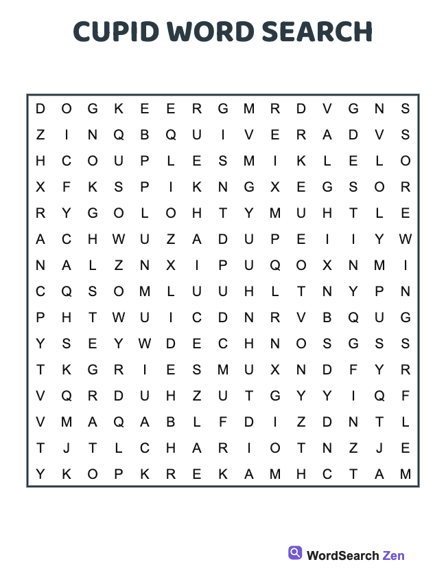 Cupid Word Search