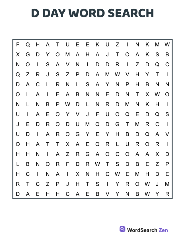D Day Word Search