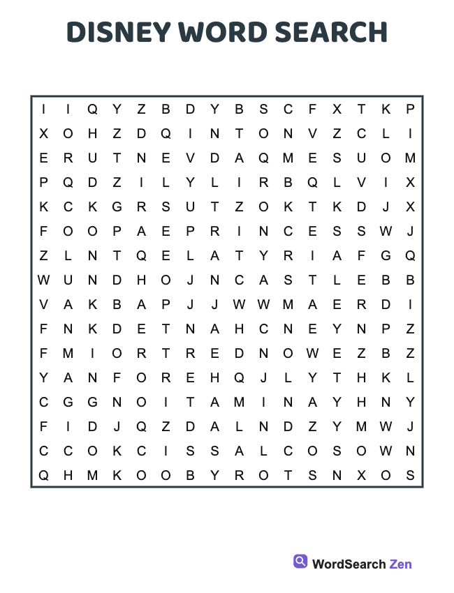Disney Word Search