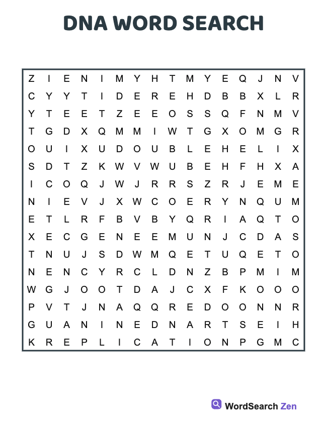 Dna Word Search