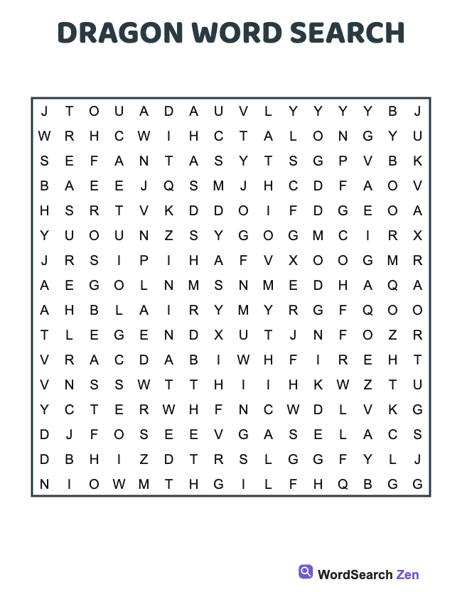 Dragon Word Search