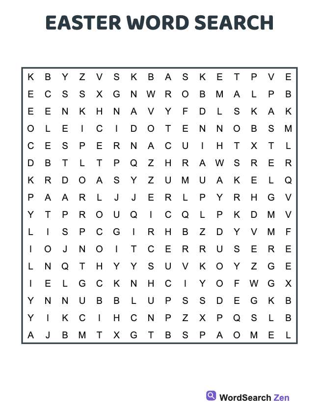 Easter Word Search