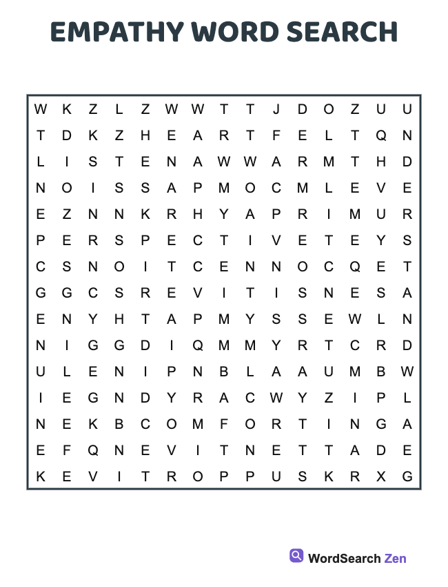 Empathy Word Search