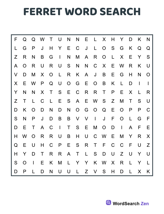 Ferret Word Search