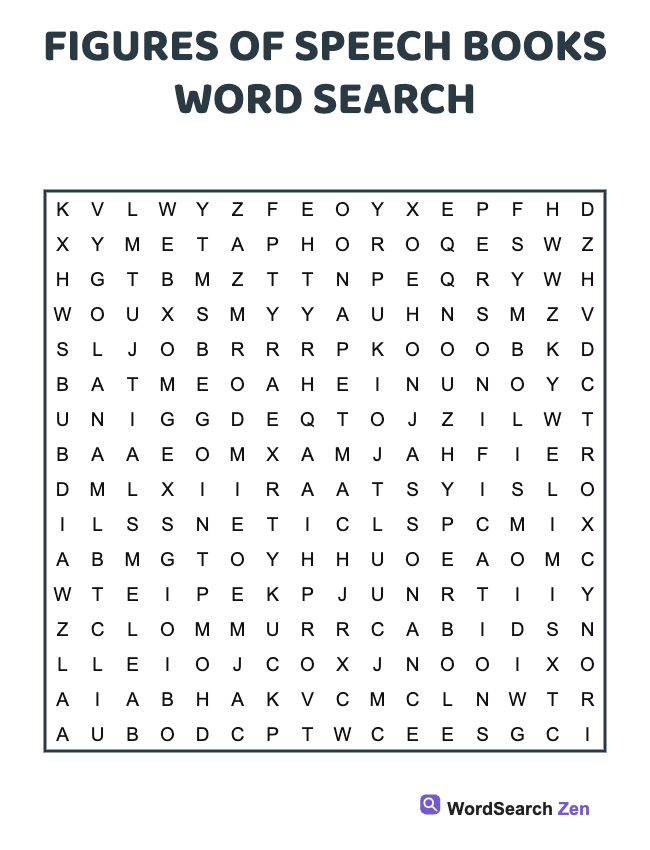 Figures Of Speech Books Word Search