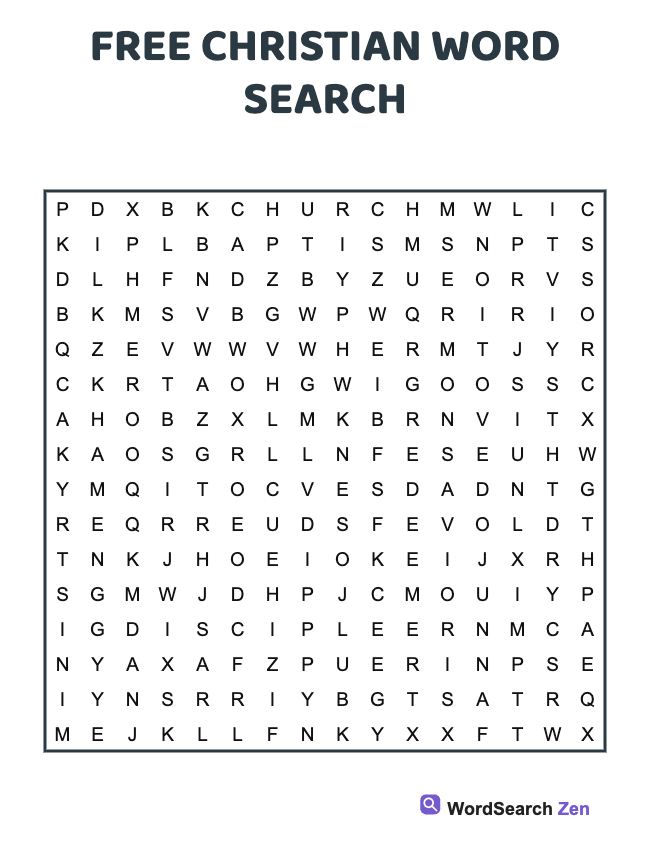 Free Christian Word Search
