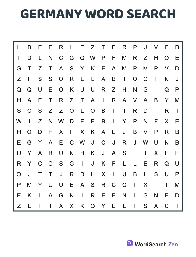 Germany Word Search