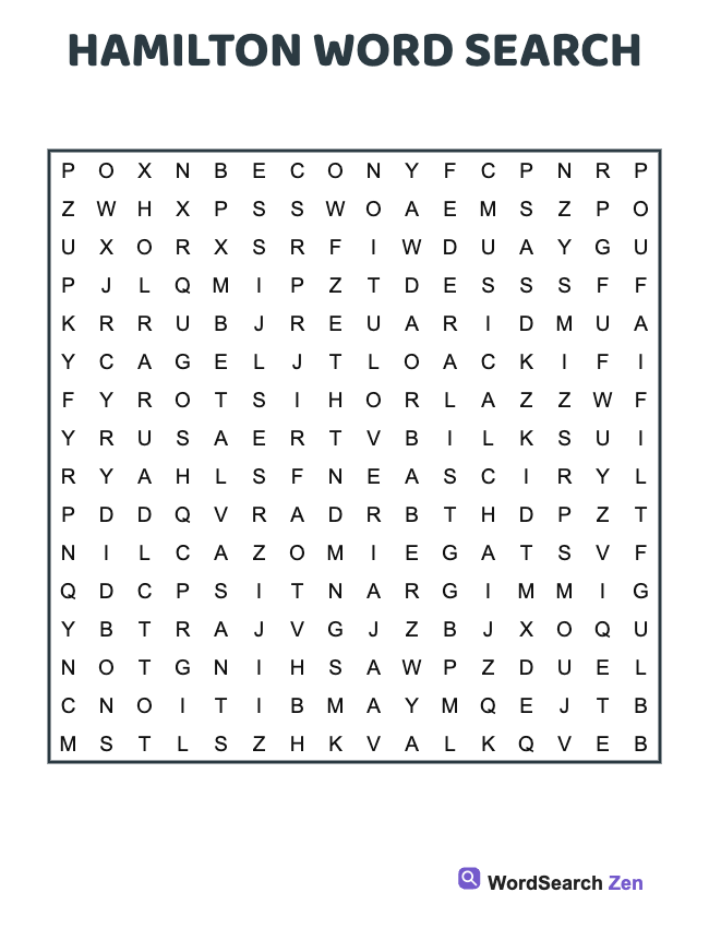 Hamilton Word Search