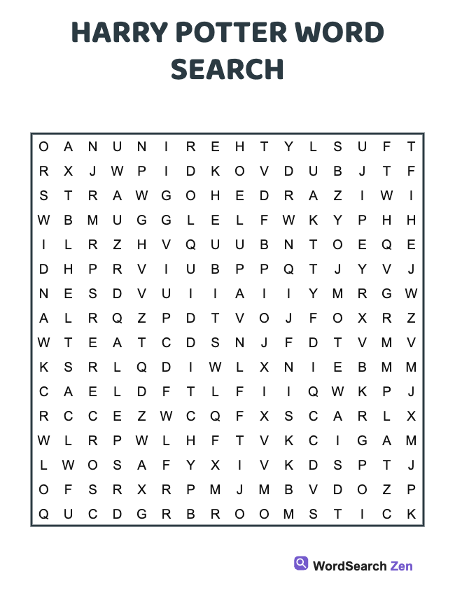 Harry Potter Word Search