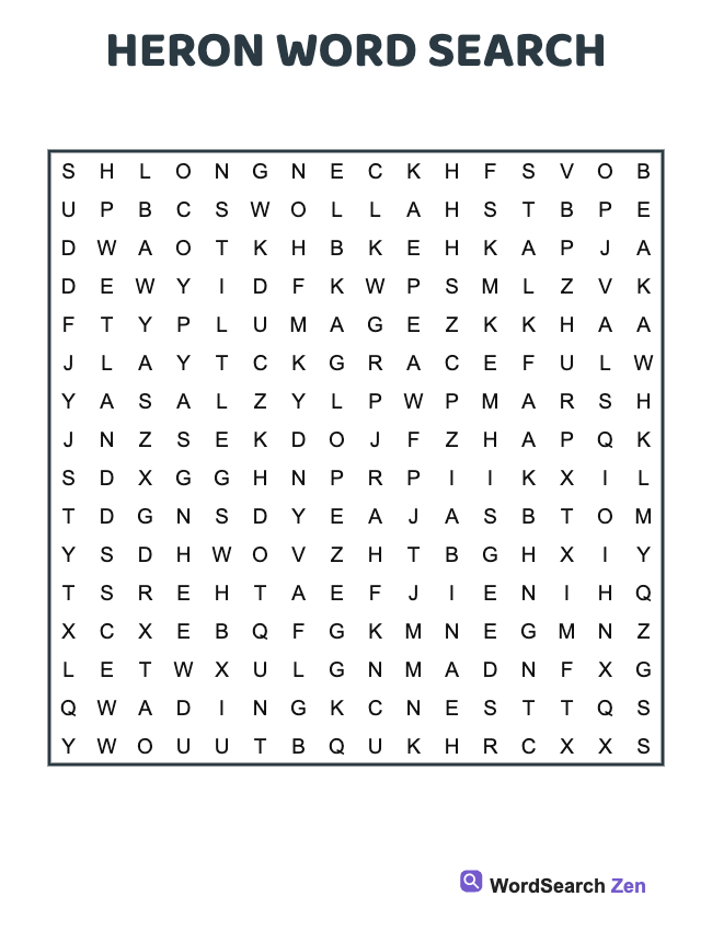 Heron Word Search