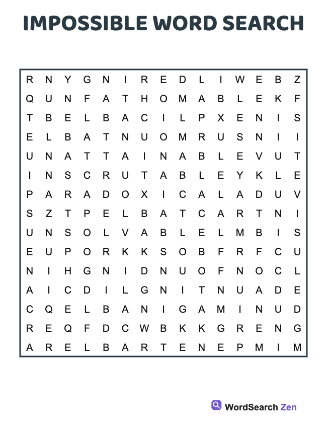 Impossible Word Search