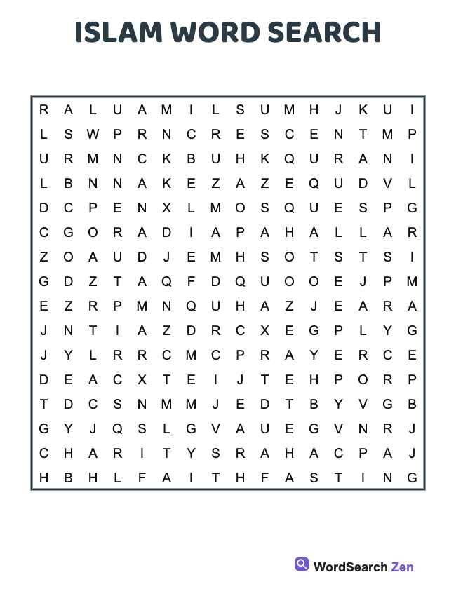 Islam Word Search