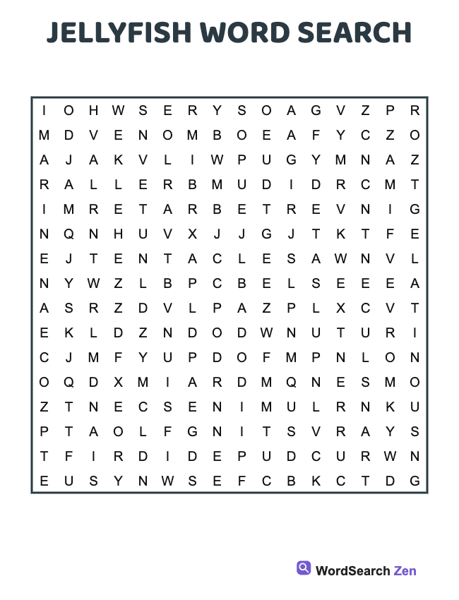 Jellyfish Word Search