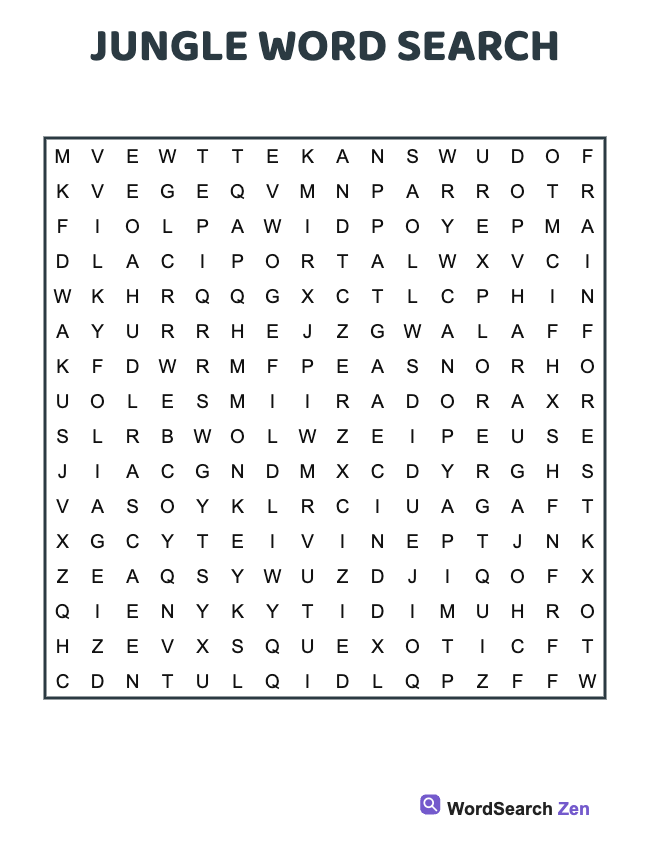 Jungle Word Search
