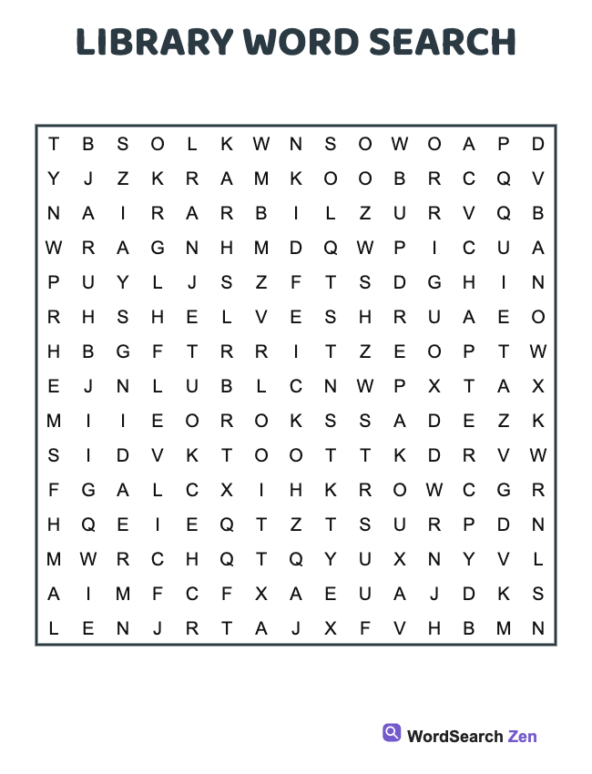 Library Word Search