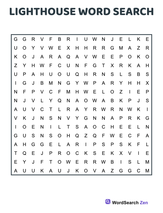 Lighthouse Word Search