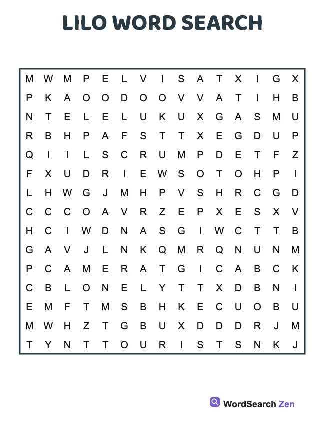 Lilo Word Search