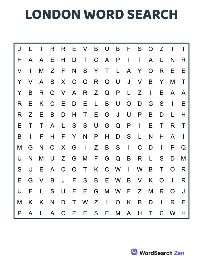 London Word Search