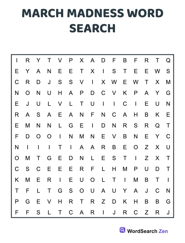 March Madness Word Search