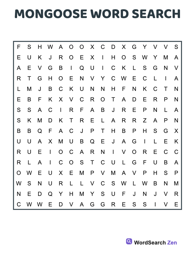 Mongoose Word Search