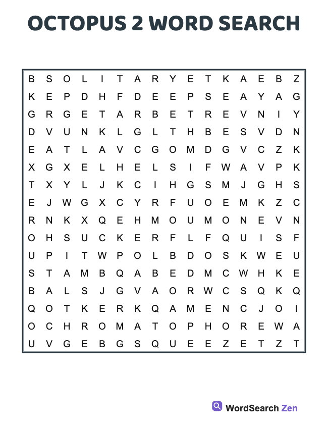 Octopus 2 Word Search