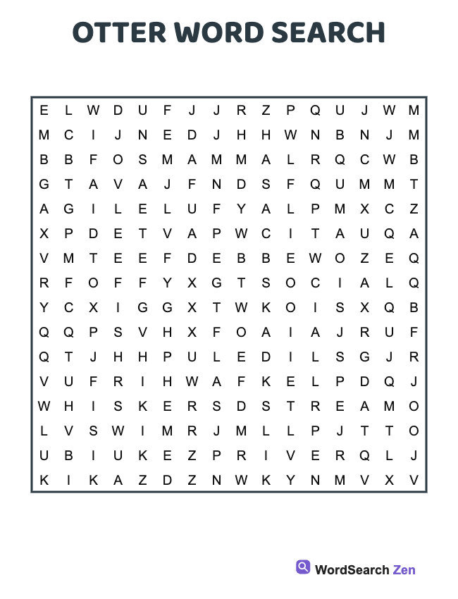 Otter Word Search