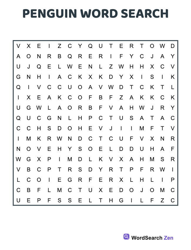 Penguin Word Search