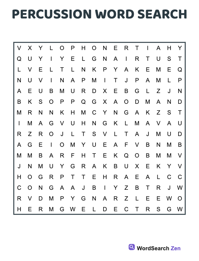 Percussion Word Search