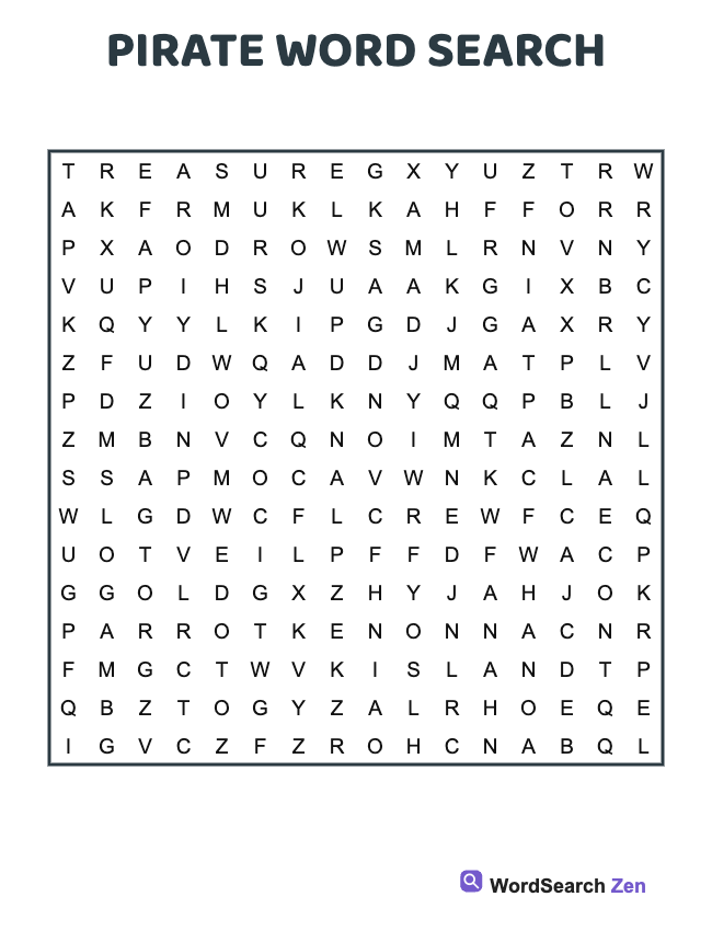 Pirate Word Search