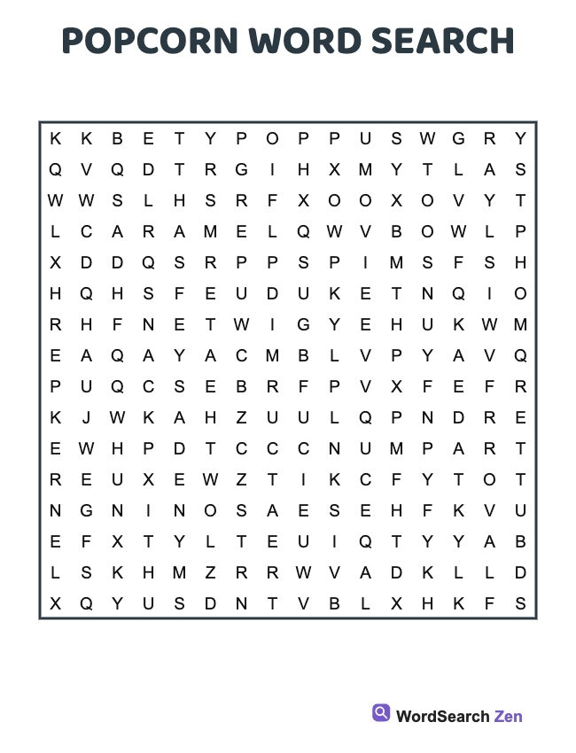 Popcorn Word Search
