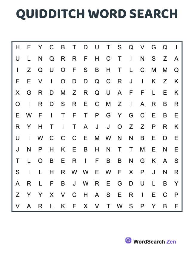 Quidditch Word Search