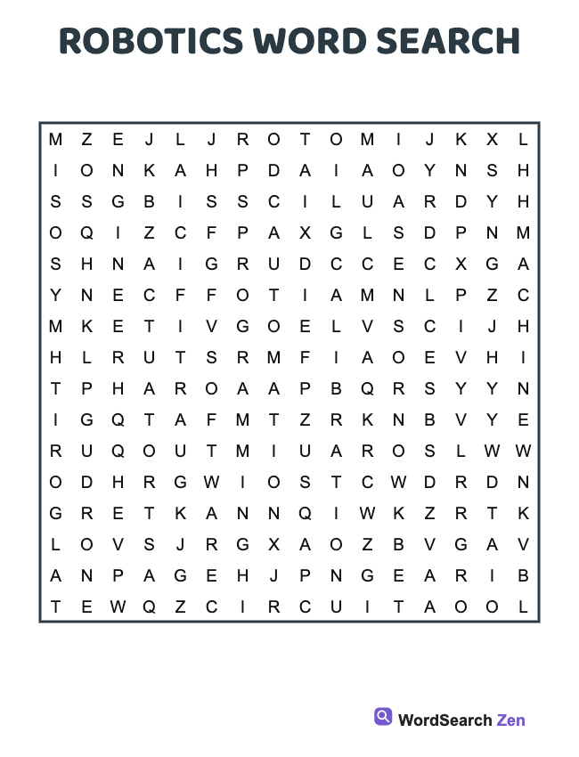 Robotics Word Search
