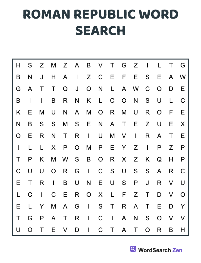 Roman Republic Word Search