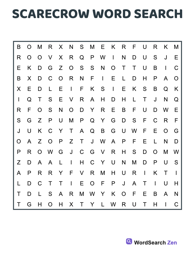Scarecrow Word Search
