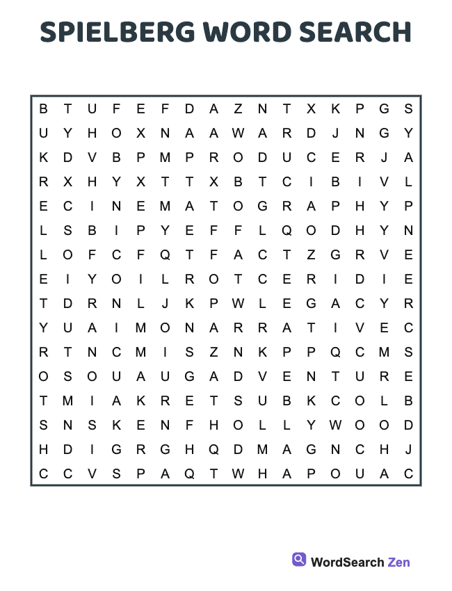 Spielberg Word Search