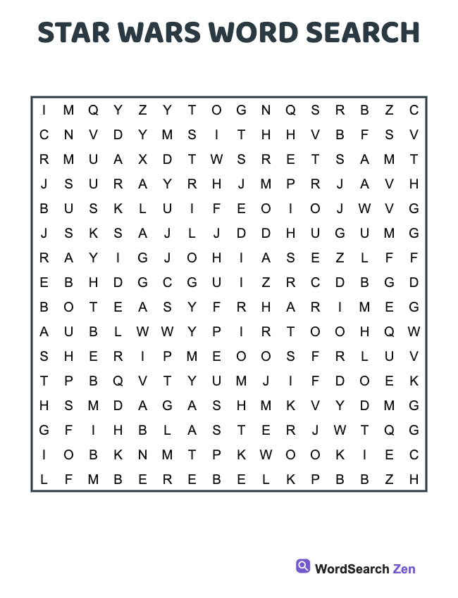 Star Wars Word Search