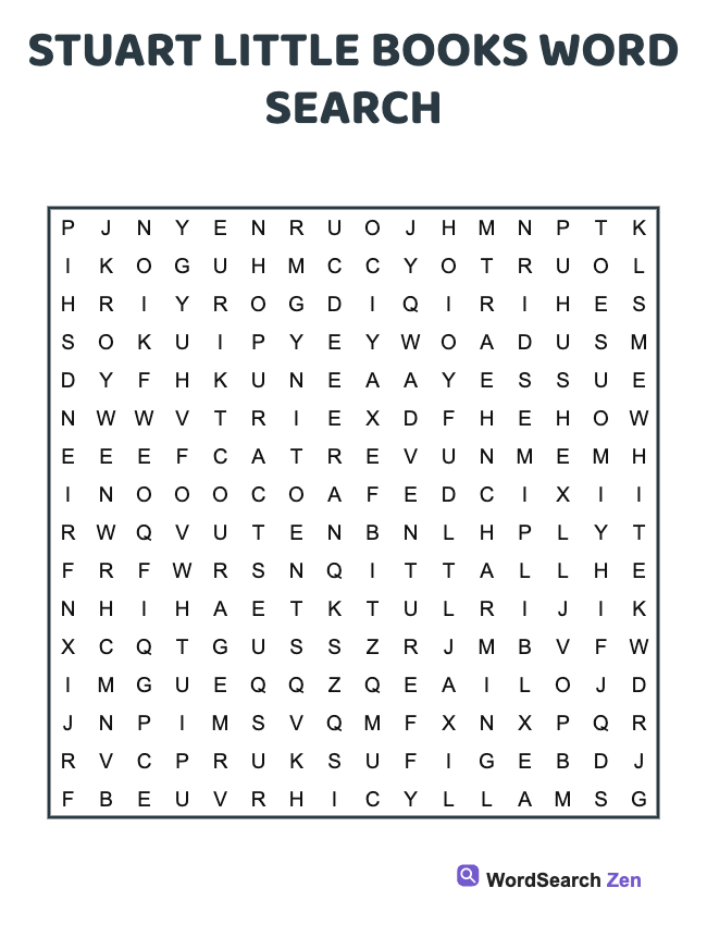 Stuart Little Books Word Search