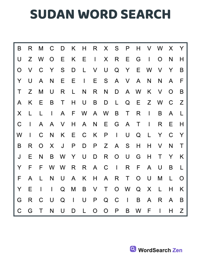 Sudan Word Search