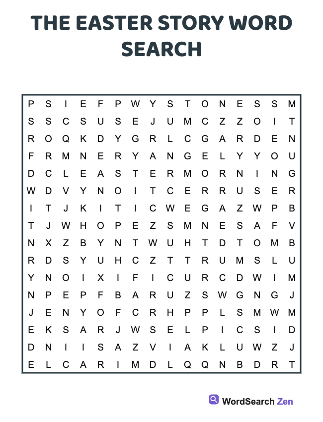 The Easter Story Word Search