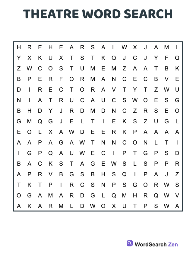 Theatre Word Search