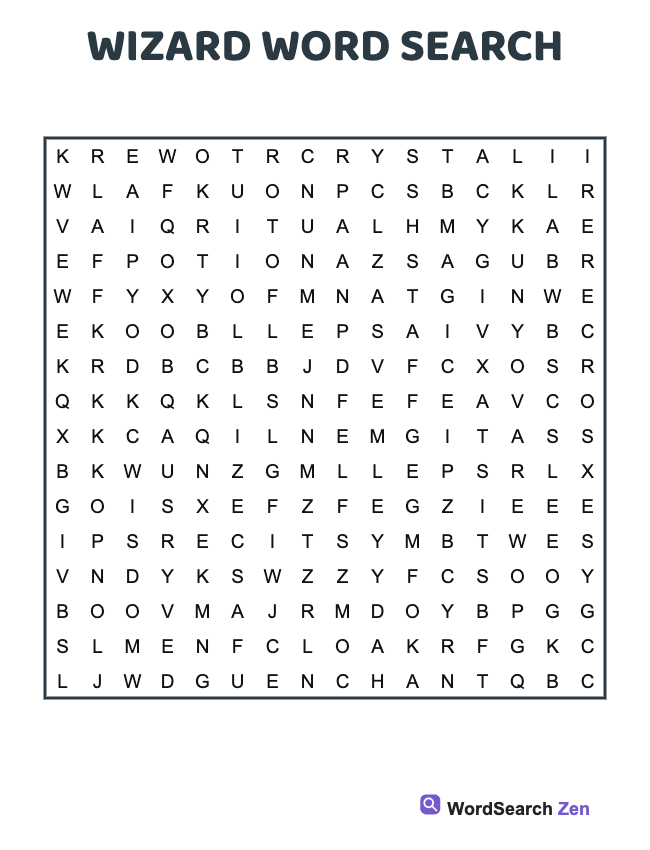Wizard Word Search