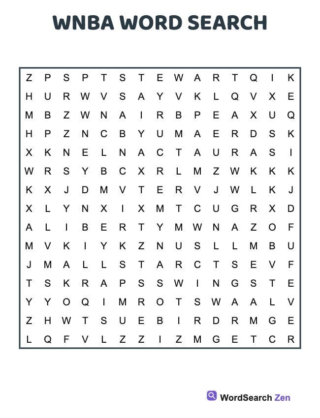 WNBA Word Search